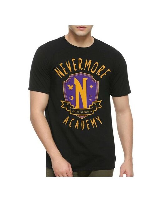 Dream Shirts Футболка с принтом Сериал Уэнсдей Wednesday Академия Невермор Nevermore Academy Черная M