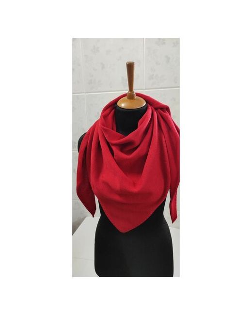 Lastochka_knit_wear Бактус косынка шейный платок шерстяной шарф красного цвета
