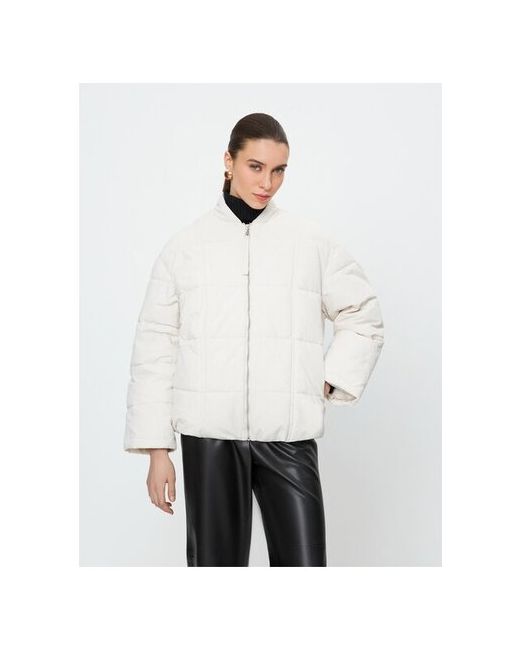 Zarina Короткая куртка Молочный размер S RU 44