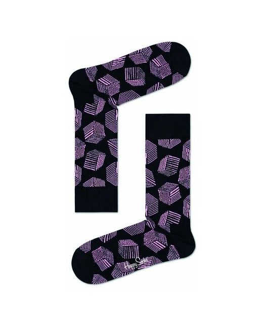 Happy Socks Носки унисекс Box Sock с цветными кубиками 25 фиолетовым