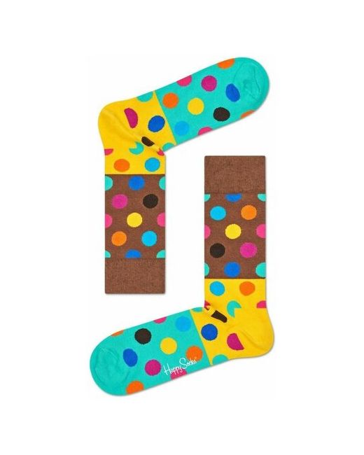 Happy Socks Яркие носки унисекс Big Dot Block Sock 29 разноцветный