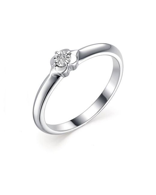 Алькор Помолвочное кольцо из родированного серебра c бриллиантом