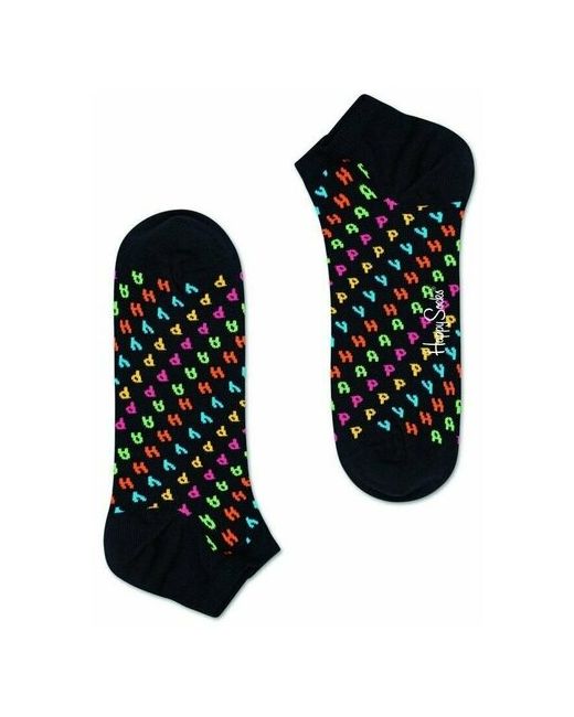 Happy Socks Низкие носки унисекс Happy Low Sock с цветными надписями 25