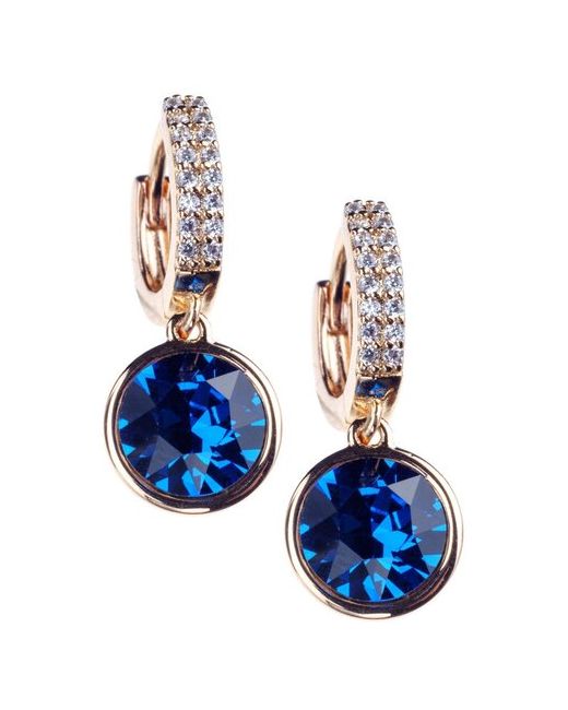 Xuping Jewelry Серьги кольца длинные золотой бижутерия Advanced Crystal Ксюпинг