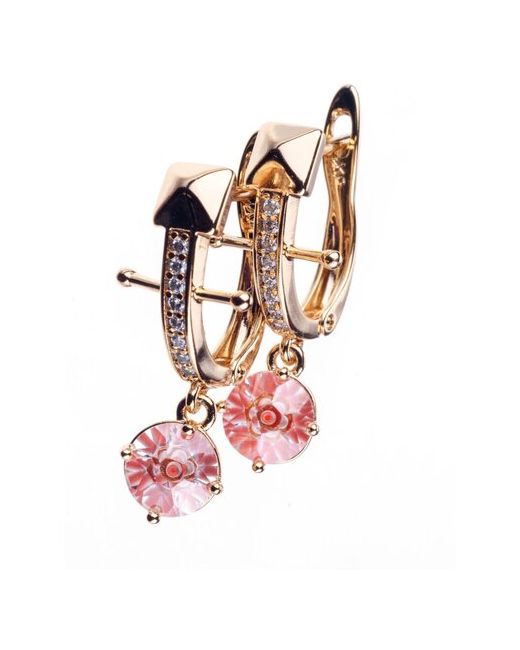 Xuping Jewelry Бижутерия серьги с розовым фианитом Ксюпинг x120232-02