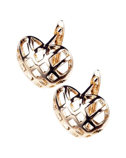 Xuping Jewelry Серьги кольца сердце ажурное бижутерия Ксюпинг x120232-79