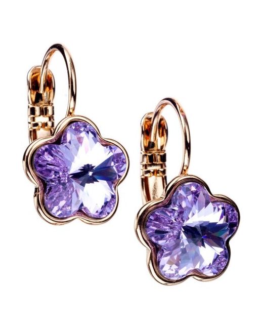 Xuping Jewelry Бижутерия серьги с кристаллами Advanced Crystal фиолетовые