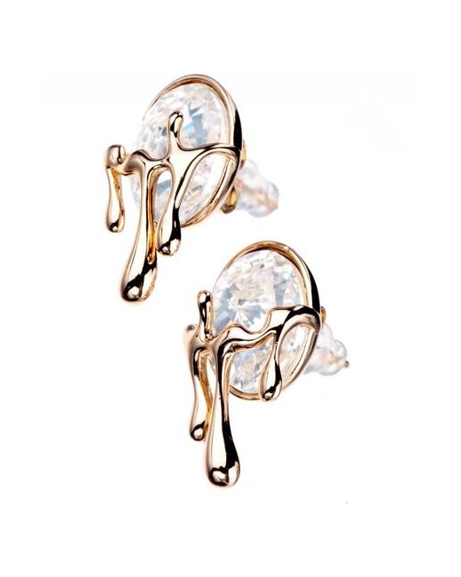 Xuping Jewelry Бижутерия серьги капли золотой с кристаллами Advanced Crystal Ксюпинг