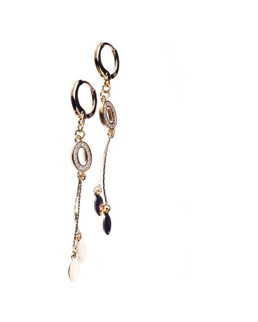 Xuping Jewelry Бижутерия серьги длинные с подвесками листиками и фианитами Ксюпинг x120232-21