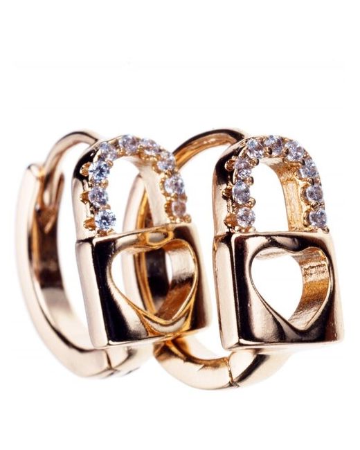 Xuping Jewelry Бижутерия серьги пирсинг замочек сердечко с фианитами Ксюпинг x120232-50