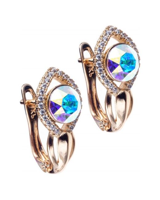 Xuping Jewelry Серьги капли золотой бижутерия Advanced Crystal Ксюпинг