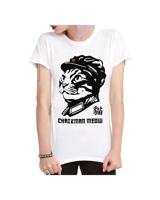 Dream Shirts Футболка с принтом Chairman Meow Котик Мао Цзэдун Коммунизм 2XL
