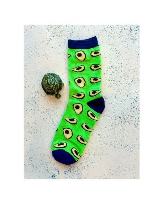 Мини носки с принтом авокадо набор 5 пар Разноцветные без шва универсальный размер 36-41