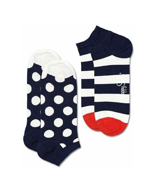 Happy Socks Набор из 2 пар носков 2-Pack Big Dot Stripe Low Sock 25 темно-
