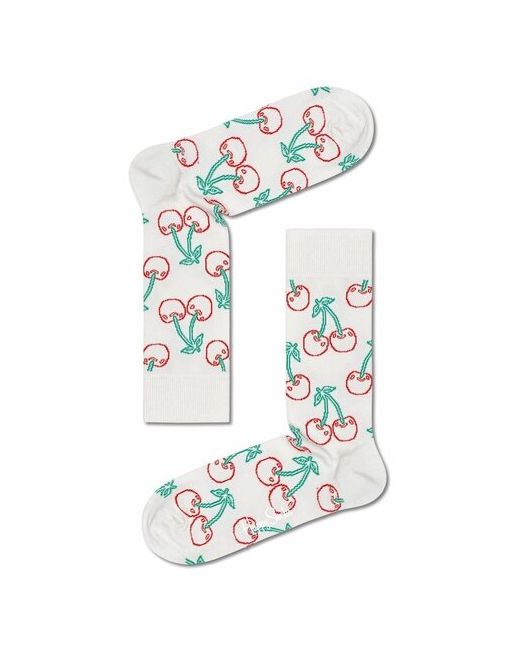 Happy Socks Носки унисекс Cherry Sock с контурами вишенок бежевый 25
