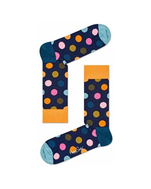 Happy Socks Темно носки унисекс Big Dot Sock в цветной горох