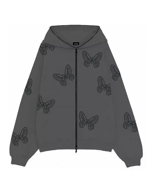 Haliky худи Swarovski Butterflies Full-Zip Hoodie Grey S
