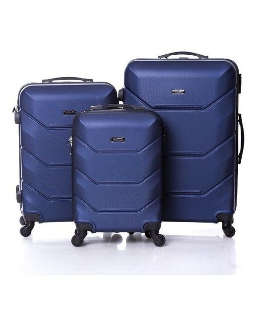 Freedom Комплект чемоданов 3 в 1 маленький средний и большой серебристый
