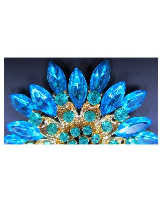 Adenium Jewelry Голубая Хризантема брошь