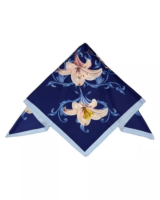 Vitoria Шелковый платок с лилиями новинка 2023г нежный мятный нежно-