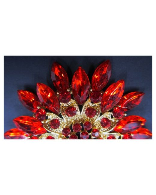 Adenium Jewelry Красная Хризантема брошь