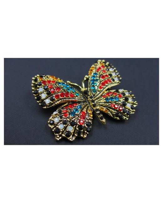 Adenium Jewelry Рубиновая Бабочка брошь