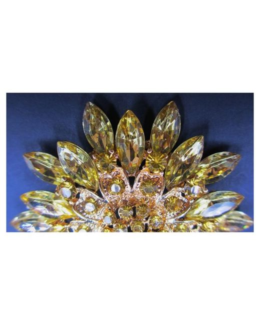 Adenium Jewelry Золотая Хризантема брошь
