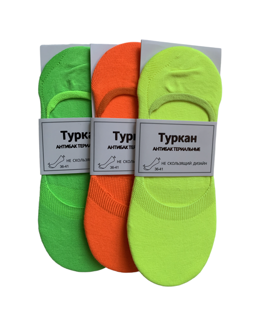 Turkan Подследники ярких цветов следки носки с силиконовой пяткой 36-41