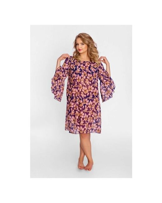 Akcent Пляжное платье из вуали с цветочным принтом разноцветный L-XL