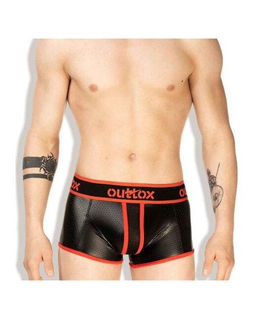 Outtox Трусы-боксеры Open Rear Trunk Shorts Black/Red Черный Размер S