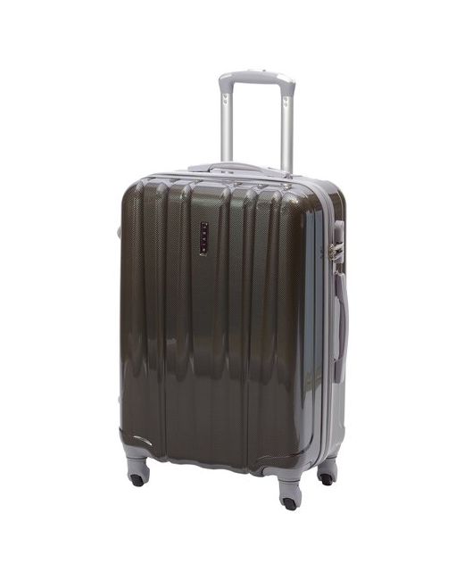 Tevin Чемодан на колесах дорожный средний багаж для путешествий m размер М 64 см 62 л легкий 3.2 кг прочный поликарбонат Коричневый