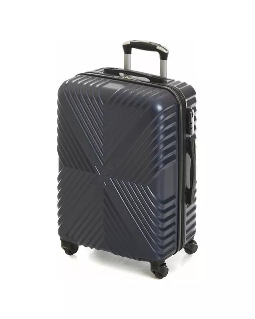 Feybaul Пластиковый чемодан с узором X. Темно Размер Съемные колеса