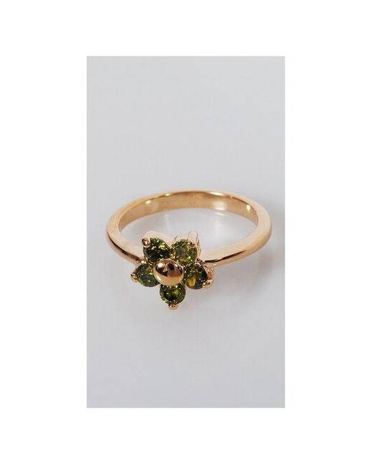 Lotus Jewelry Кольцо с перидотом Цветочек