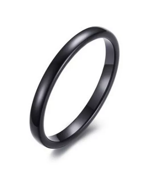 2Beman Узкое кольцо из вольфрама черного цвета Размер 21