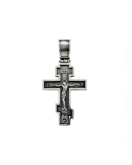 Ювелирная мастерская Малахит Православный нательный крест Распятие Христово Молитва Кресту Serebromag