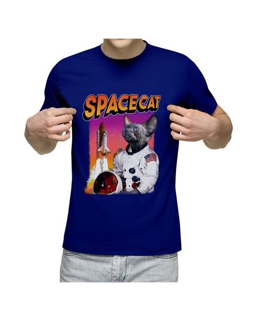 US Basic футболка Space Cat Космический кот космонавт M
