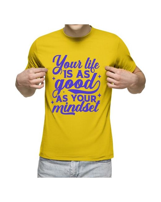 US Basic футболка Позитивная фраза на английском XL меланж