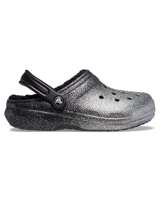 Crocs Сандалии Classic Glitter Lined Clog W Black/Silver EUR36-37