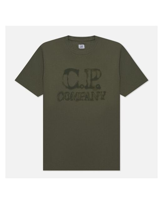 C.P. Company футболка 24/1 Jersey Blurry Logo Размер L
