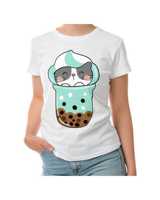 Roly футболка Котик в стакане мороженого S темно-