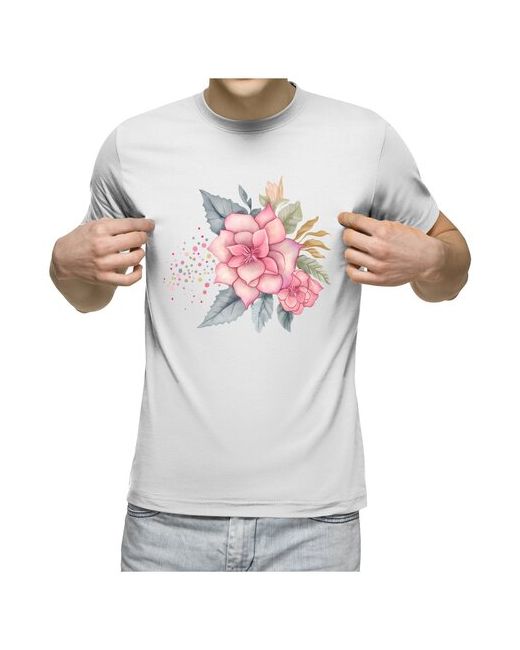 US Basic футболка Розовый цветок L