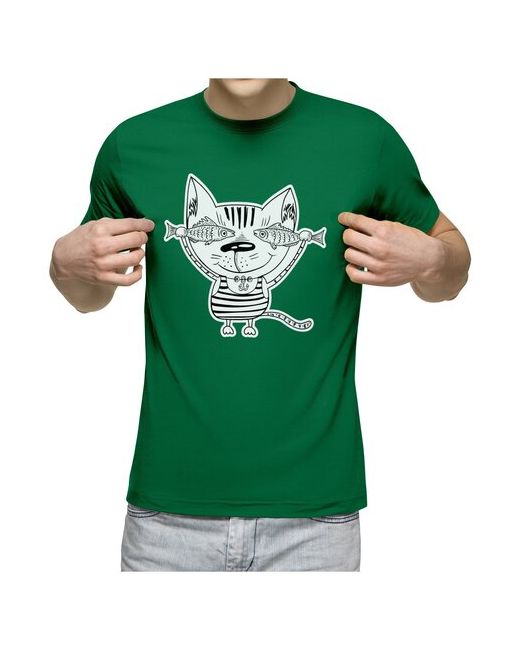 US Basic футболка Кот-рыбак XL темно-
