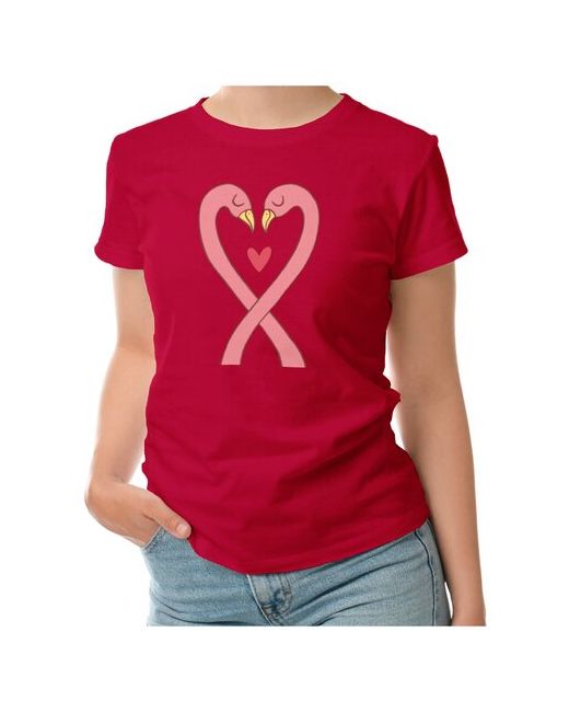 Roly футболка Влюблённые фламинго. Сердце любовь S
