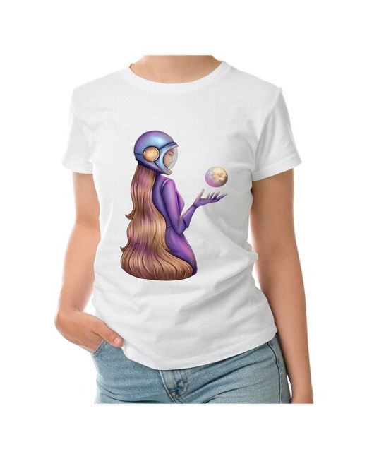Roly футболка Девушка в космосе без фона L темно-