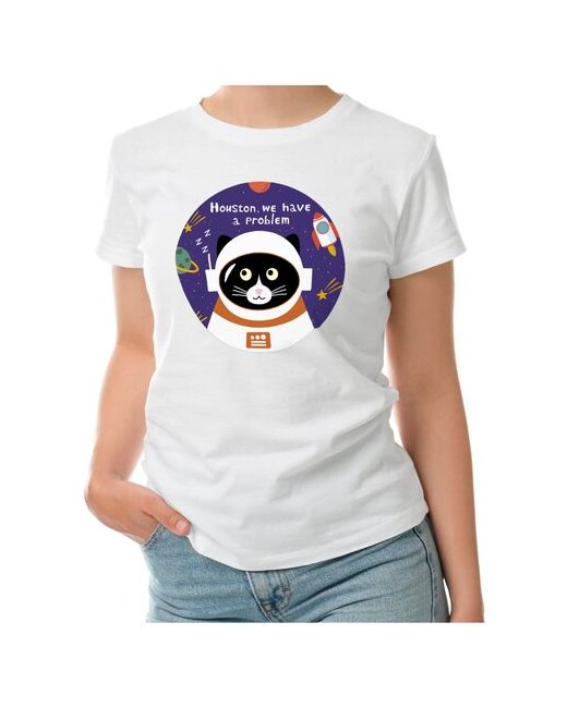 Roly футболка Котик космонавт Хьюстон у нас проблема XL