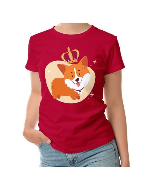 Roly футболка Корги в короне. Иллюстрация с милой собакой. L