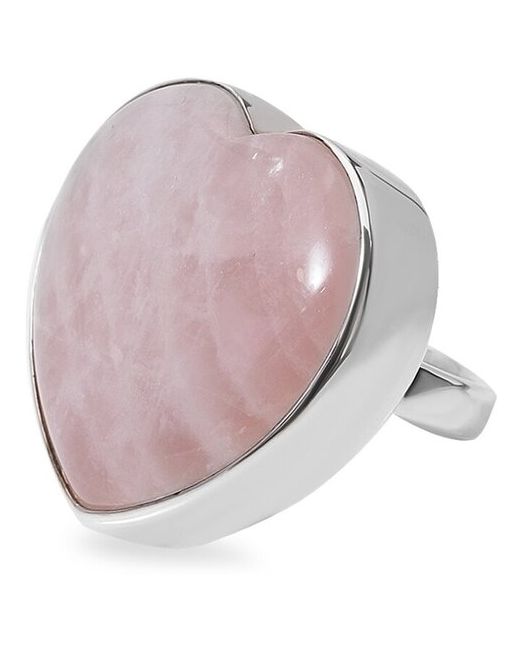 Island Soul Кольцо из серебра с розовым кварцем сердце размер 16