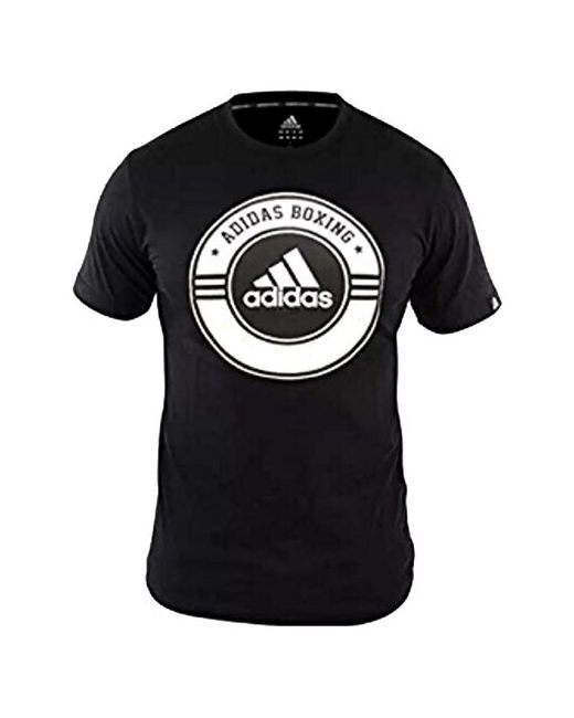 Adidas Футболка Combat Sport T-Shirt Boxing черно-белая размер M