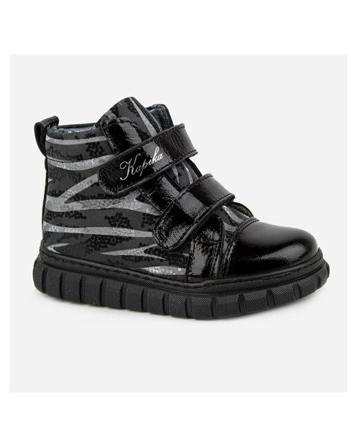 Kapika Ботинки для девочек 51383ут-3 черный-разноцветный размер 25