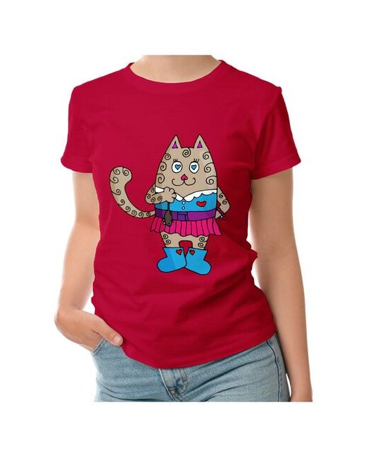 Roly футболка Влюбленная серая кошка под луной M